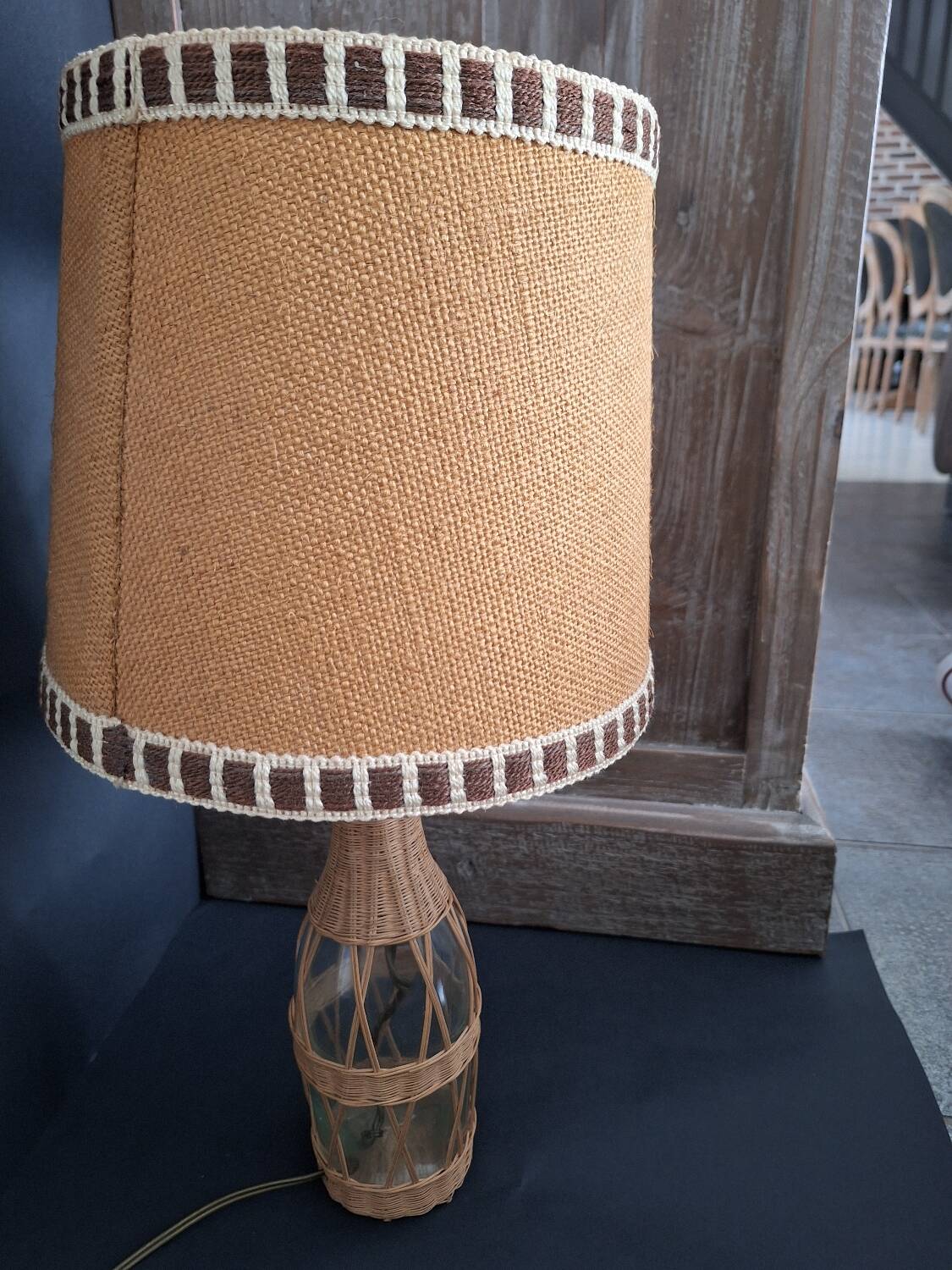 Rattan lamp 1970