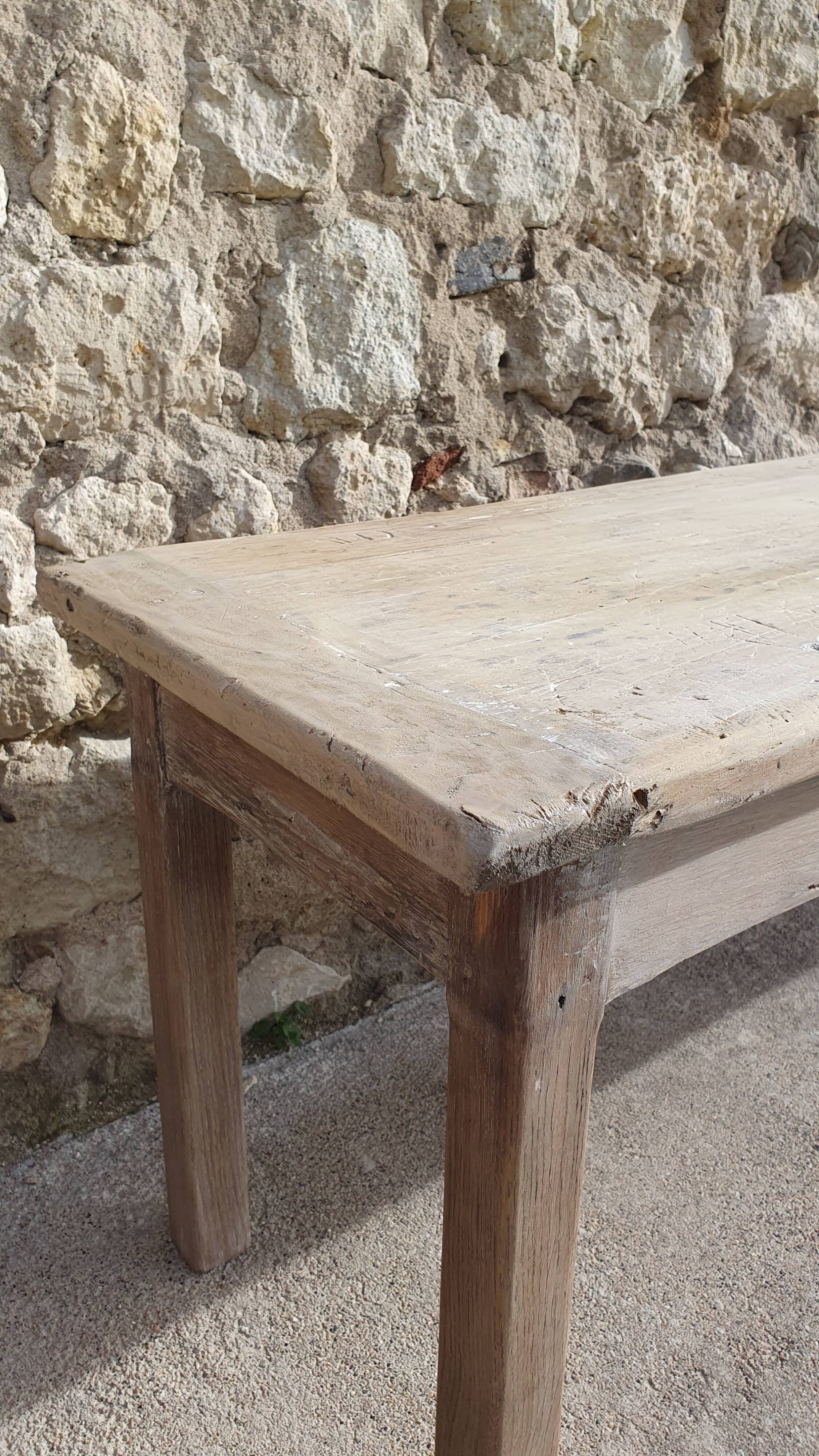 Bench, wooden banquette