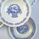 Vintage blue deep plates