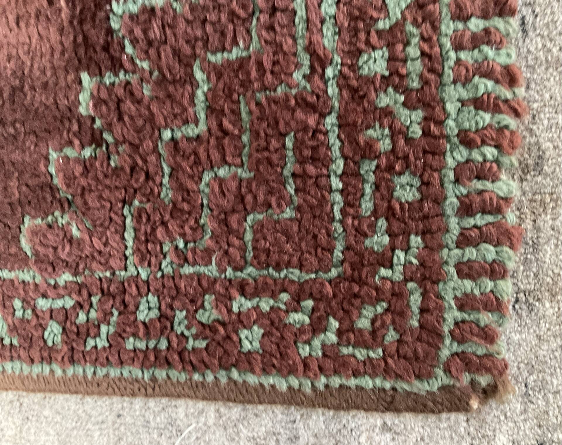Vintage woven wool rug 70x145cm