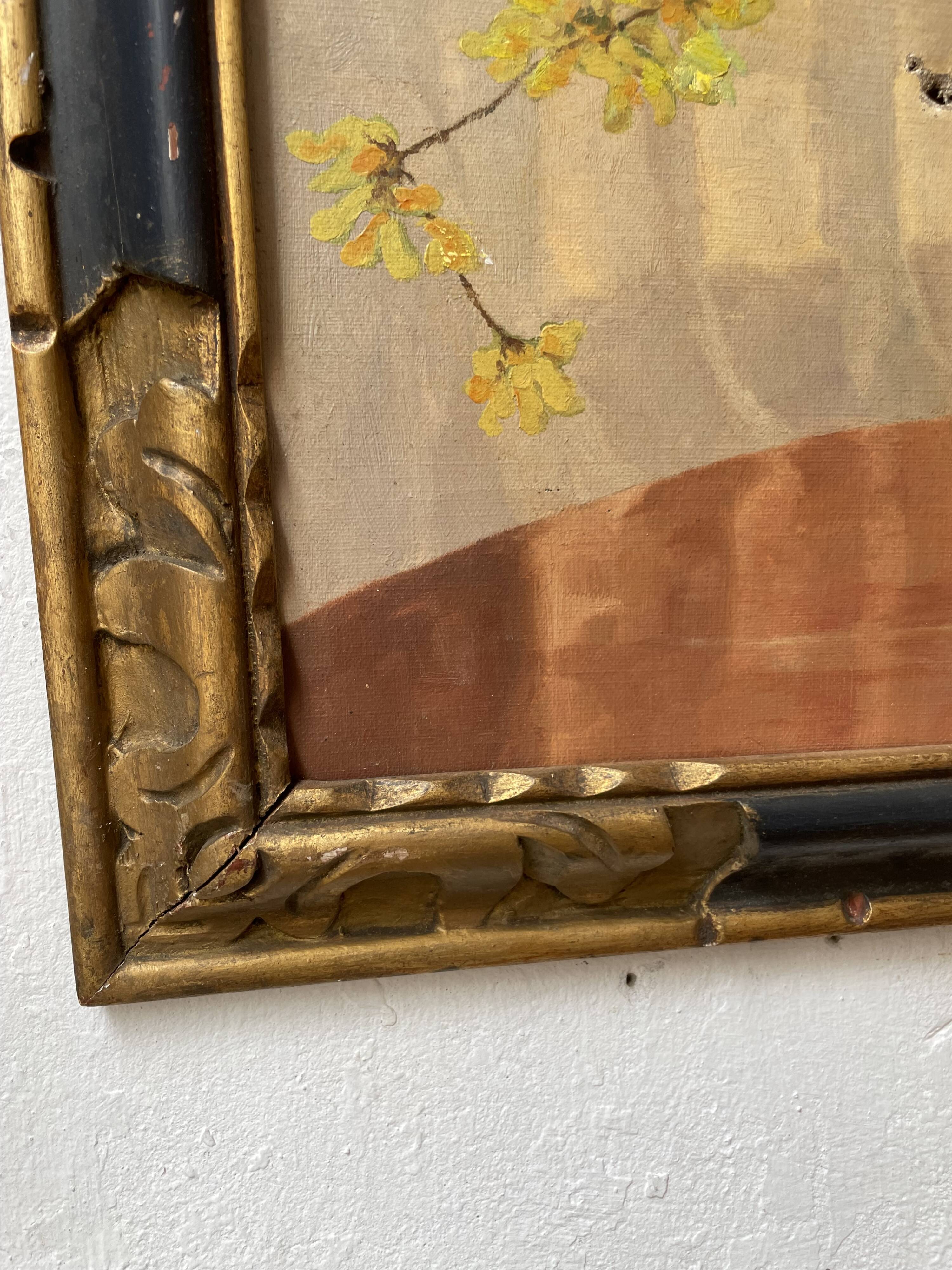 Oil painting flowers 1900