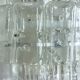Pair of XL clear murano glass elements wall lamps produced in Italy during the 70s. Attributable to