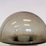 Small glass design wall or ceiling lamp, flush mount, 1970s
