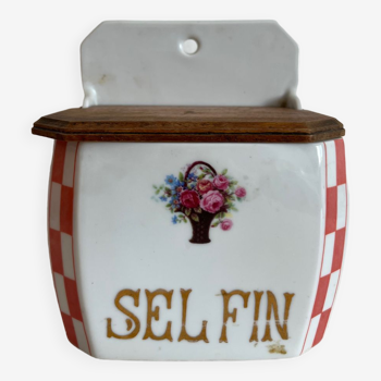 Porcelain box for salt