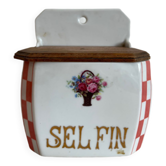 Porcelain box for salt
