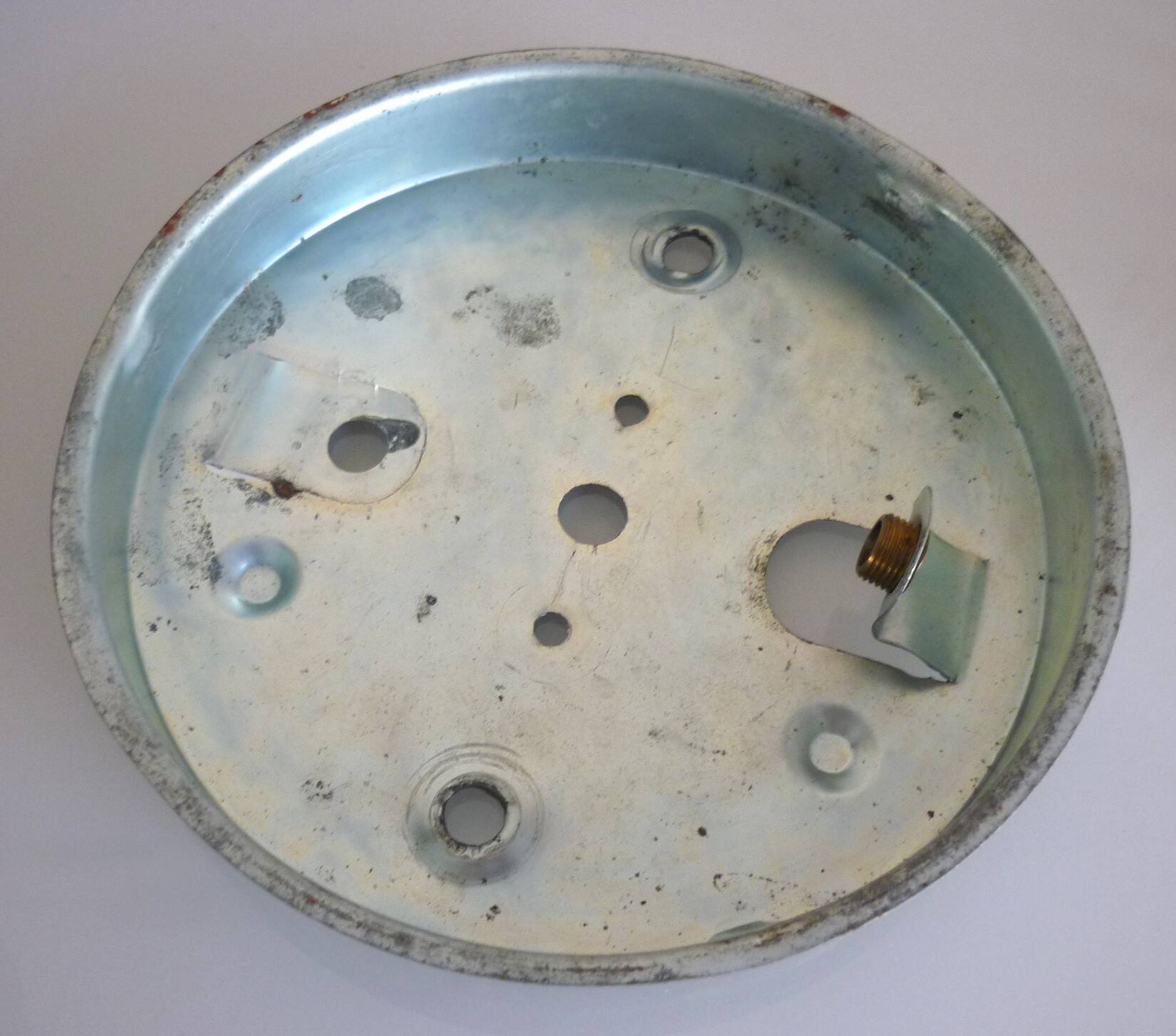 Large round ceiling light, molded glass wall light, thick, Helena Tynell, 1960s