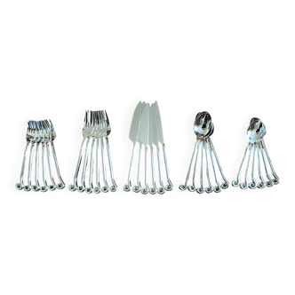 Ensemble 30 couverts design spirale tourbillonnants – inox argent