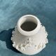 3D white vase with embossed roses