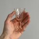 6 pink twisted glass shot glasses