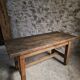 Dining table / antique work table in oak from France, 1750–1850