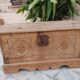 Very old solid oak chest Folk Art of Queyras