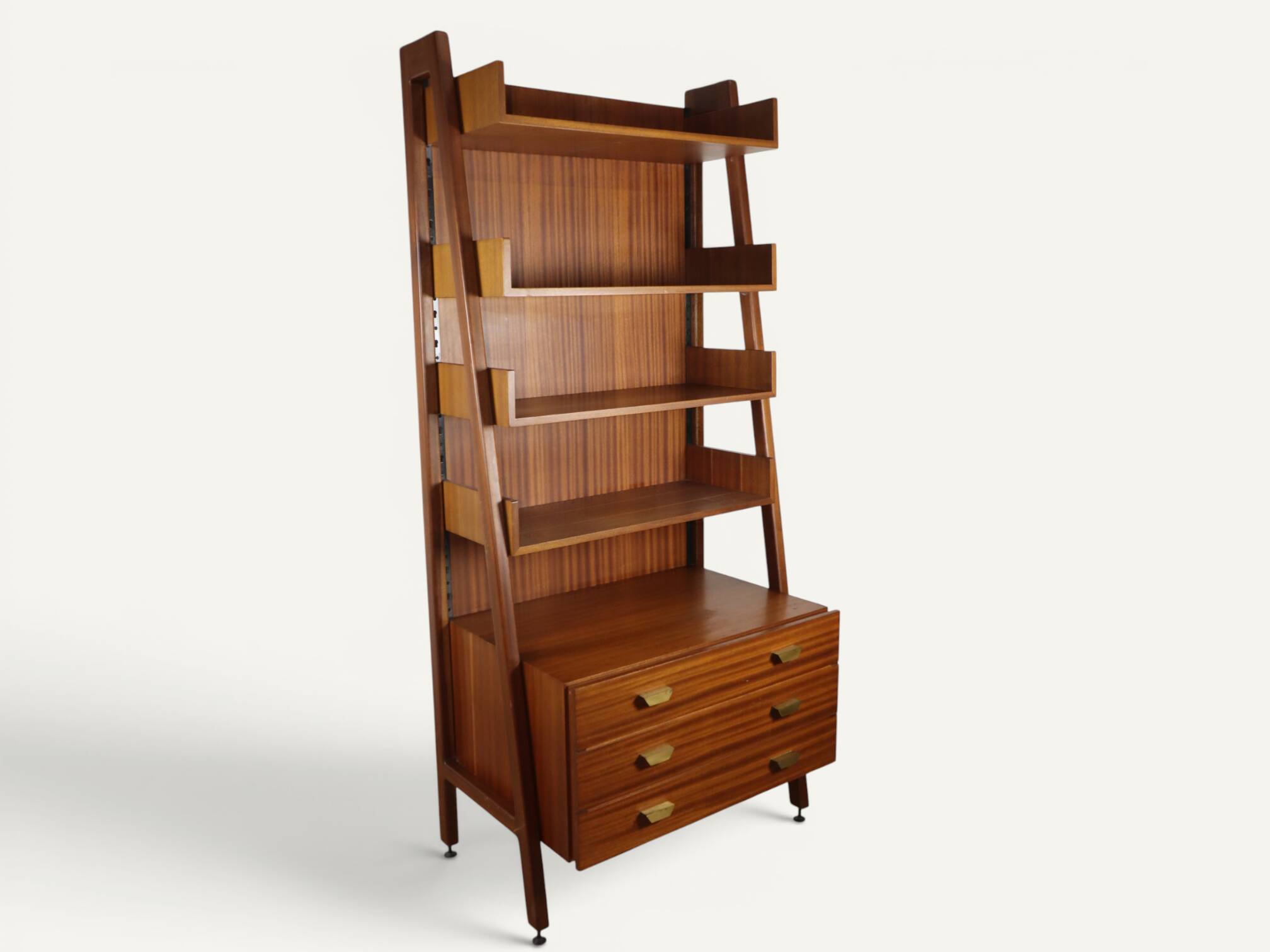 Vintage Italian wooden library - 1960s