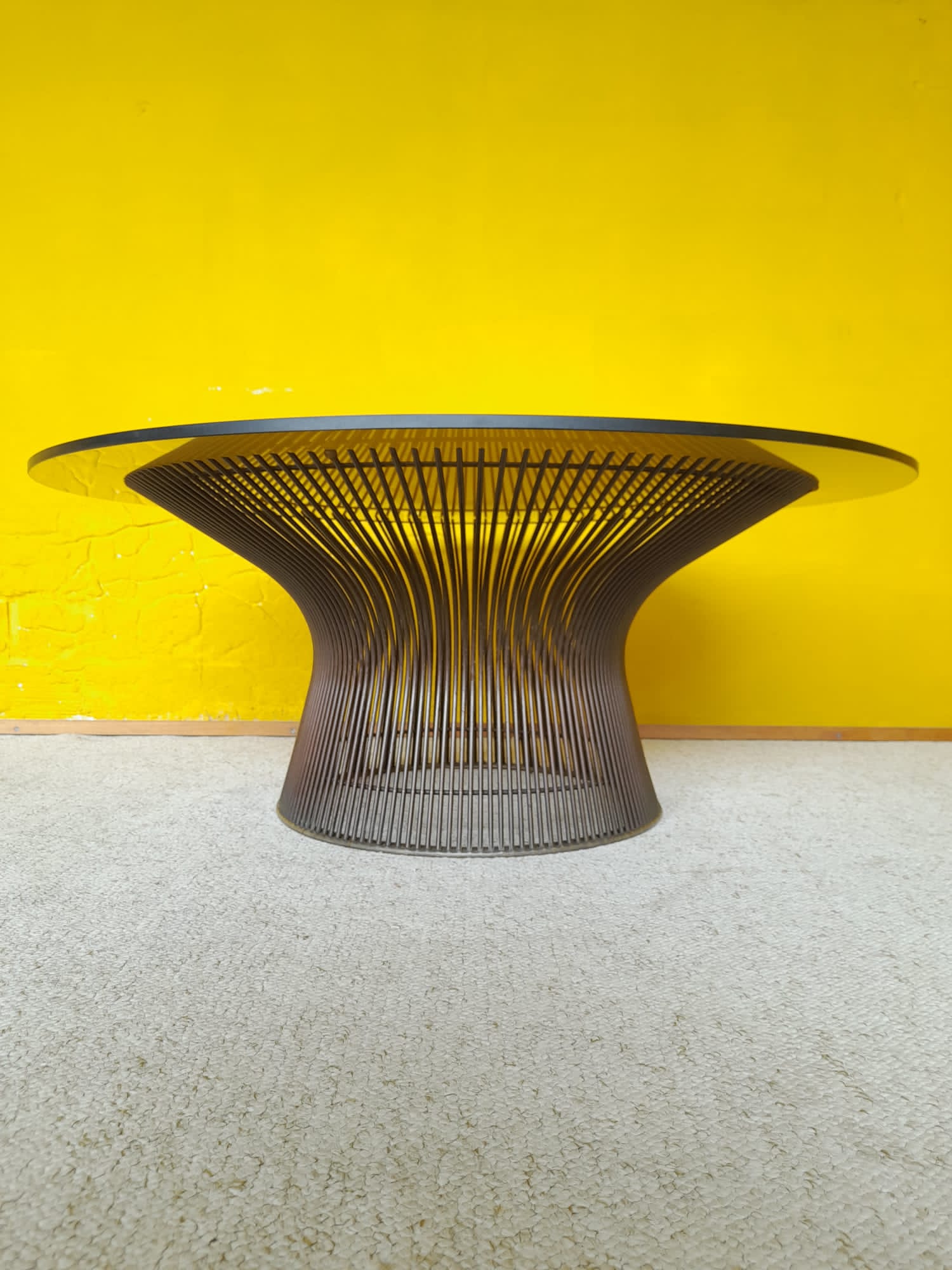 Warren Platner design coffee table for Knoll, bronze finish circa 1960