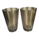 Pair of pleated smoked glass vases in the 70s