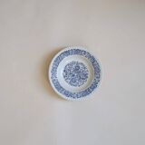 Set of 3 antique soup plates – blue floral decoration