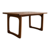 Table extensible en teck, pied traîneau