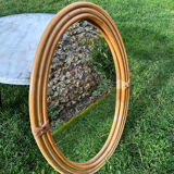 Vintage 1970s bamboo mirror