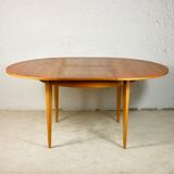 Scandinavian style teak table with butterfly extension