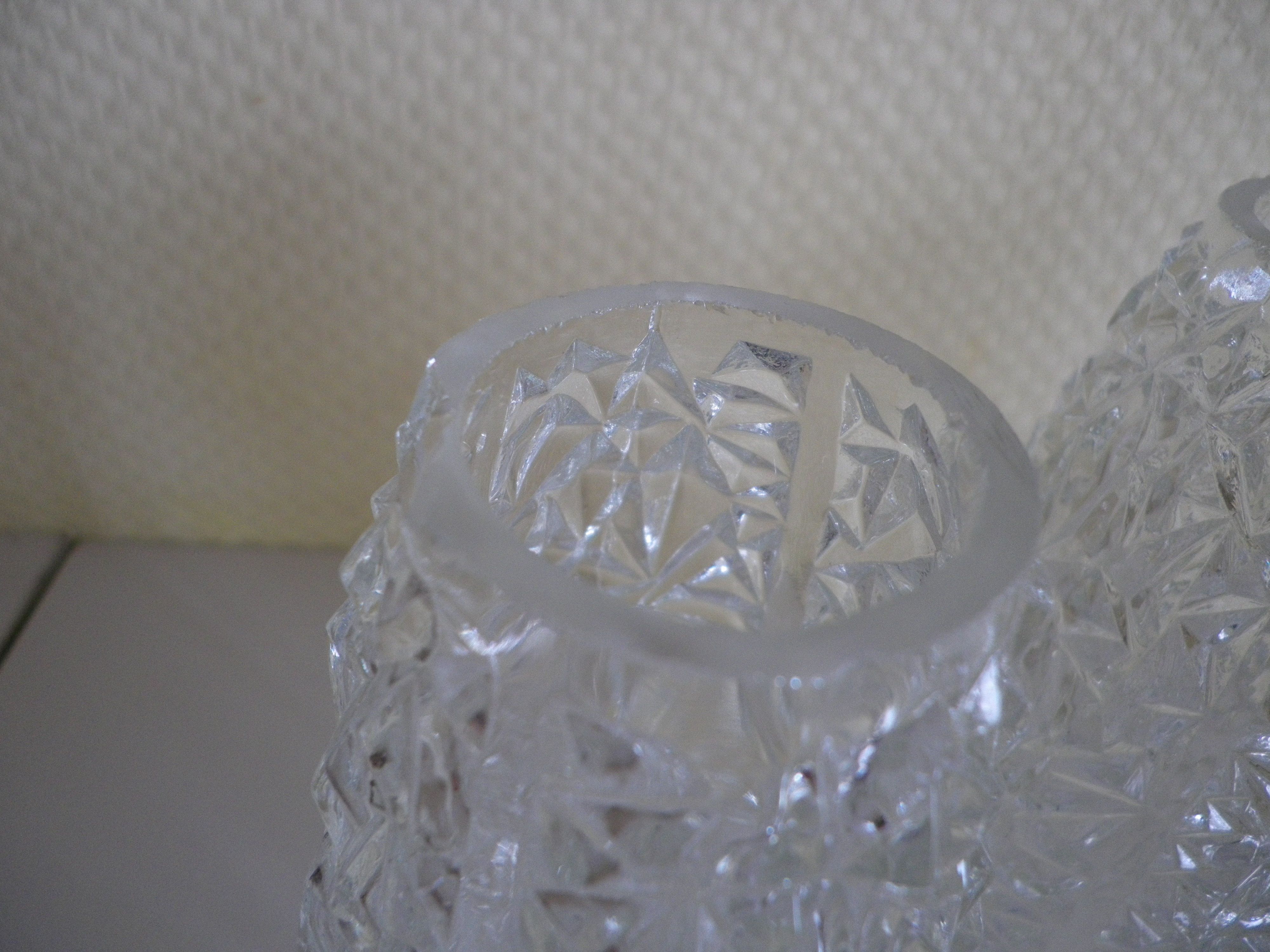 Wall lamps double lighting, with drawer, gilded metal, lampshade in worked glass - 1970