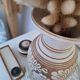 Vase / Poterie d'art artisanal crème et beige