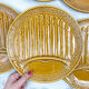 6 asparagus plates in slurry earthenware made in france 1970