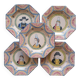 Set of 5 Henriot Quimper soup plates