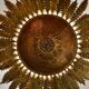 Large wall sconce "Sol" in gilded wrought iron – Spain, 1950s