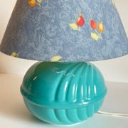 Ocean Blue Vintage Ceramic Lamp