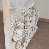 High relief plaster plaque