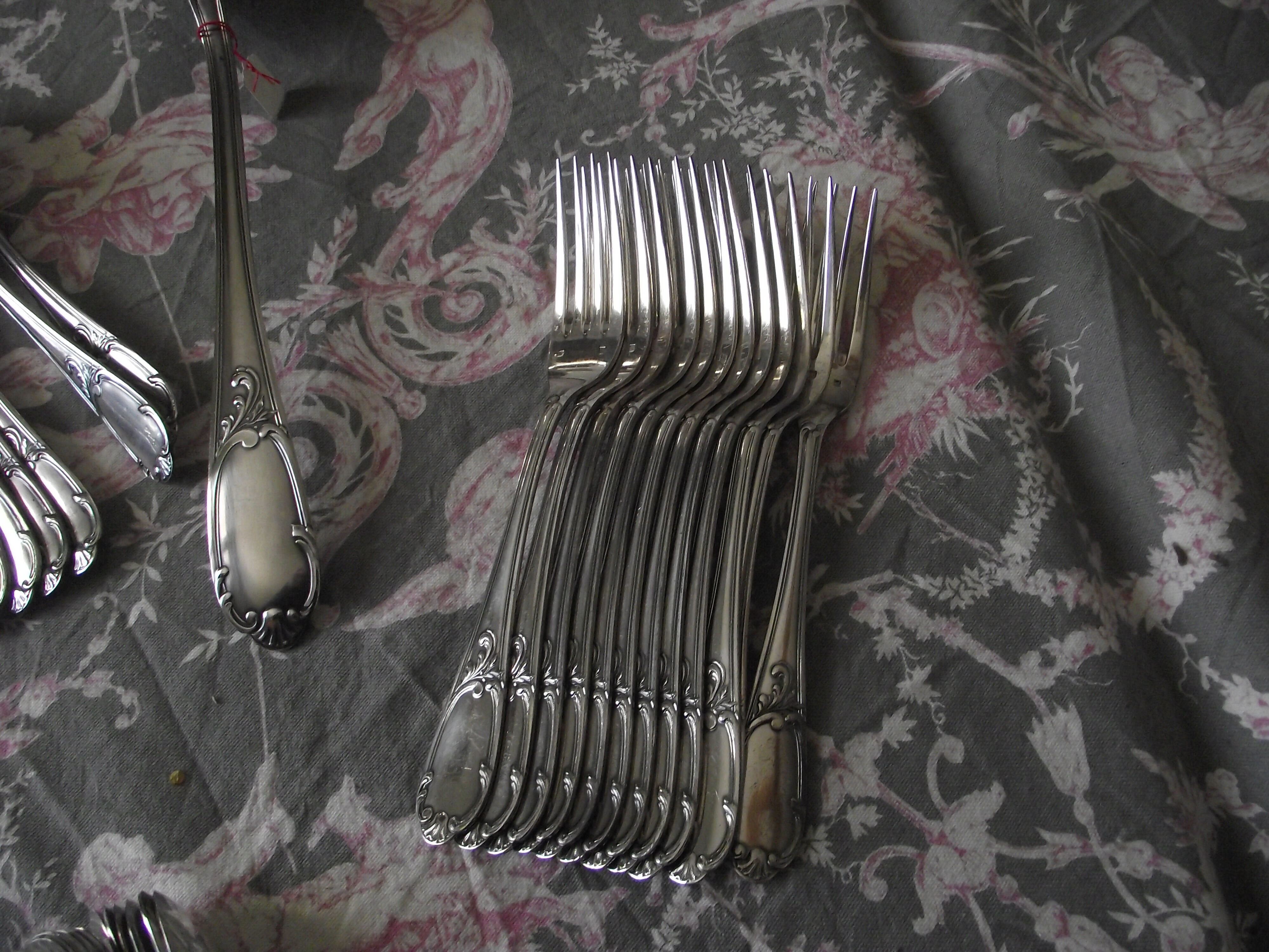 Housewife 37 pieces in silver metal by François Frionnet