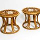 Pair of beautiful rare original 1960's Italian bamboo stools
