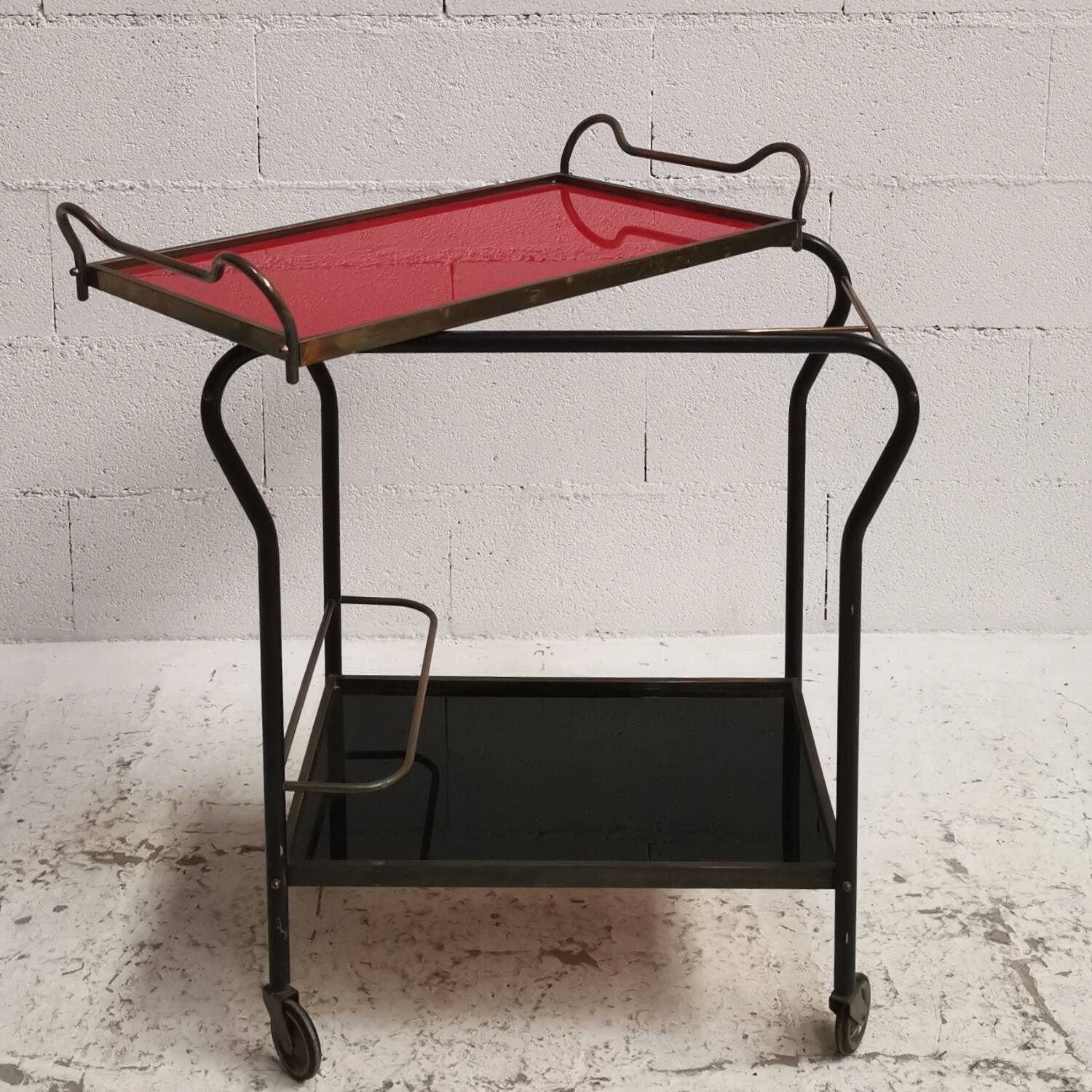 Rolling trolley, vintage occasional furniture from the 1950s