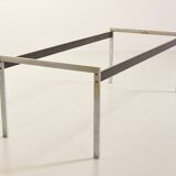 Kho Liangh Black Marble and Brushed Steel Coffee Table by Artifort 1960s