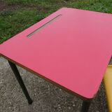 Child desk and vintage schoolboy chair