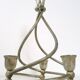 Twisted silver-plated metal candlestick vintage design from the 1970s.