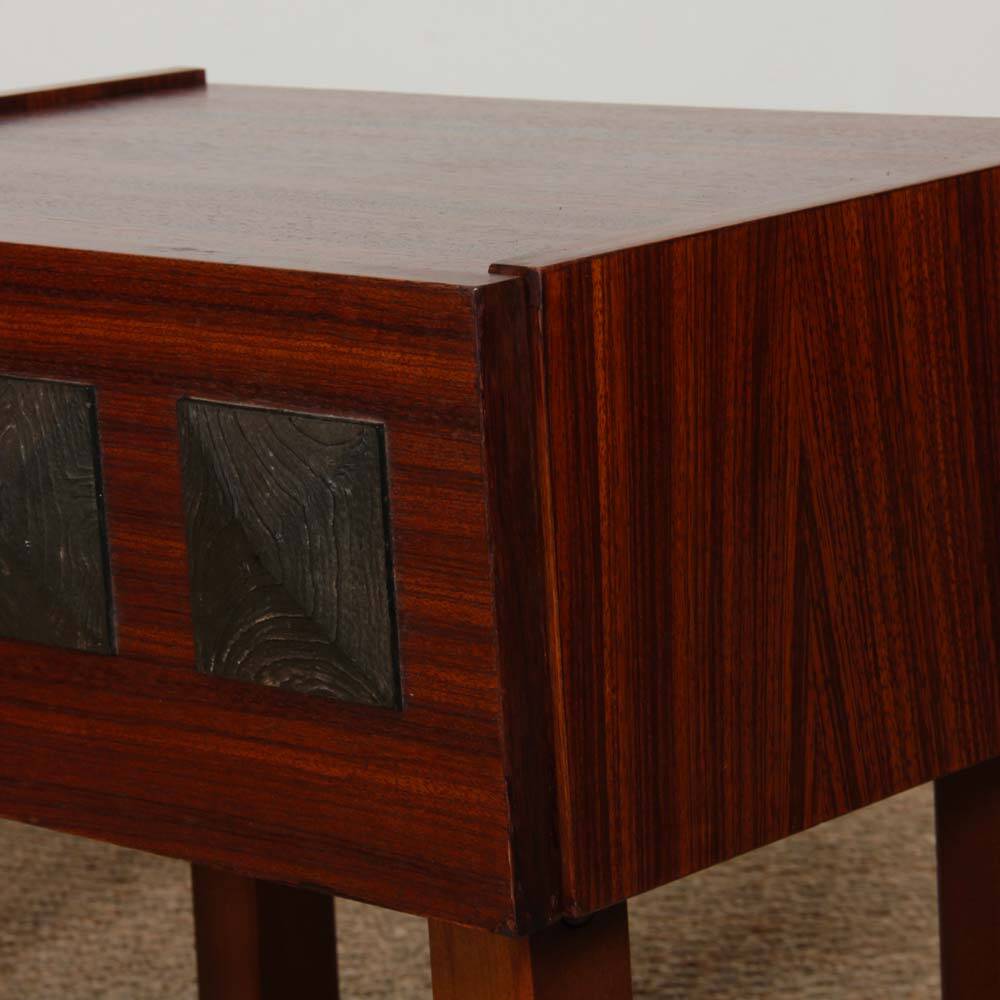 Pair of vintage wooden bedside tables from the 1960s