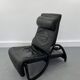 Sinus lying leather black chair from westnofa, 1970s