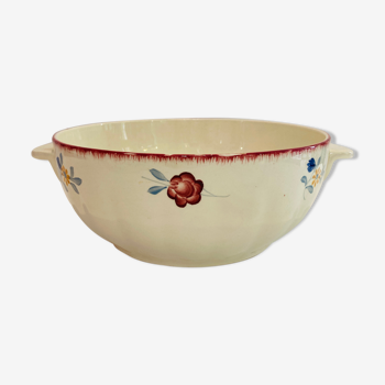 Salad bowl in faience model maryvonne floral