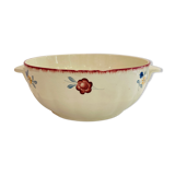 Salad bowl in faience model maryvonne floral