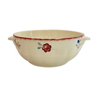 Salad bowl in faience model maryvonne floral