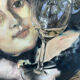 Série de 10 verres à vin en cristal gravé