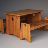 Ensemble de bancs en pin suédois du milieu du siècle par Gilbert Marklund, années 1960