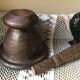 Cast iron mortar and wooden pestle
