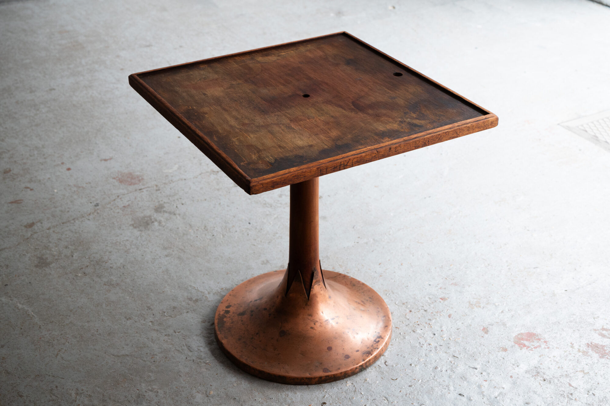 Table bistrot art déco, design français, années 1950