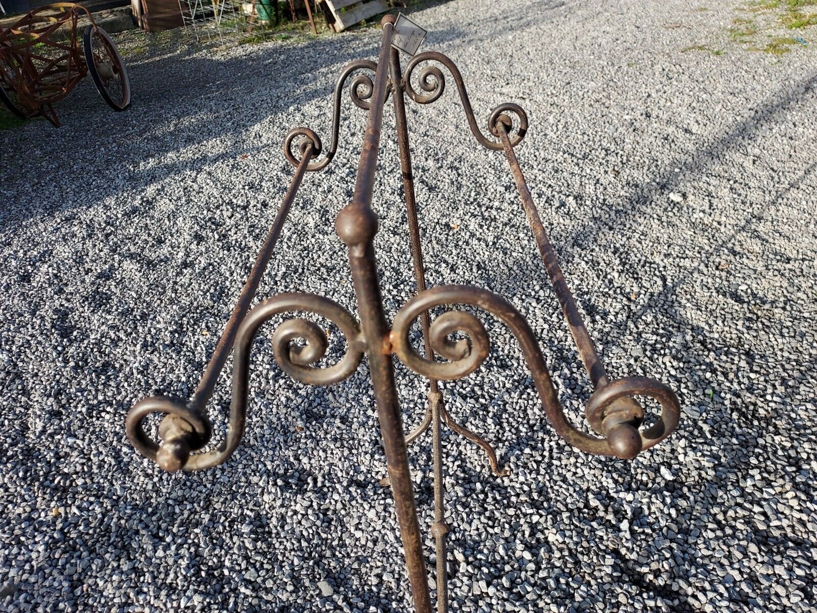Wrought iron towel rack