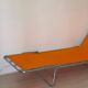Orange and metal deckchair 1970