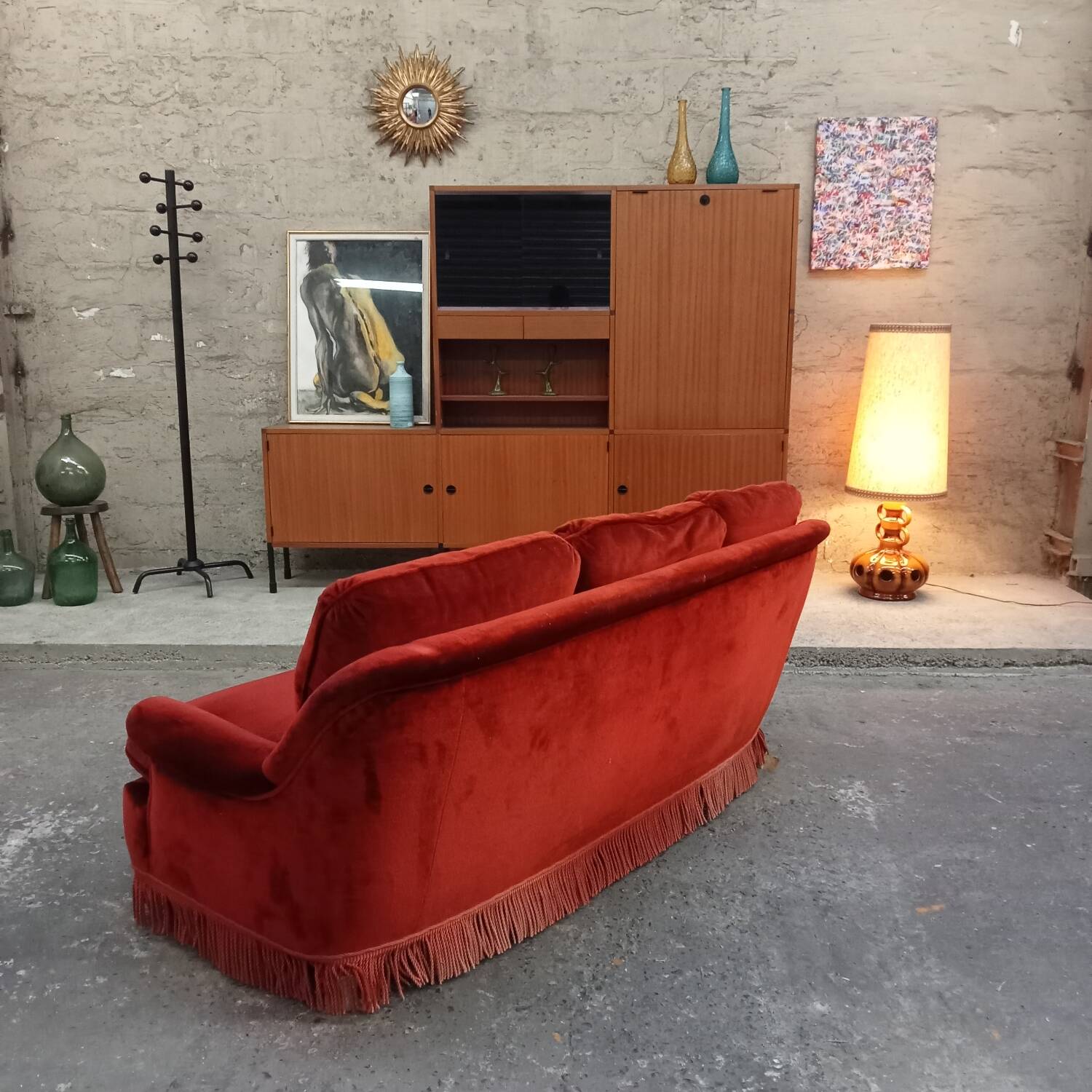 Jacques Coulon velvet sofa