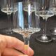 6 old Porto glasses in spear-cut crystal