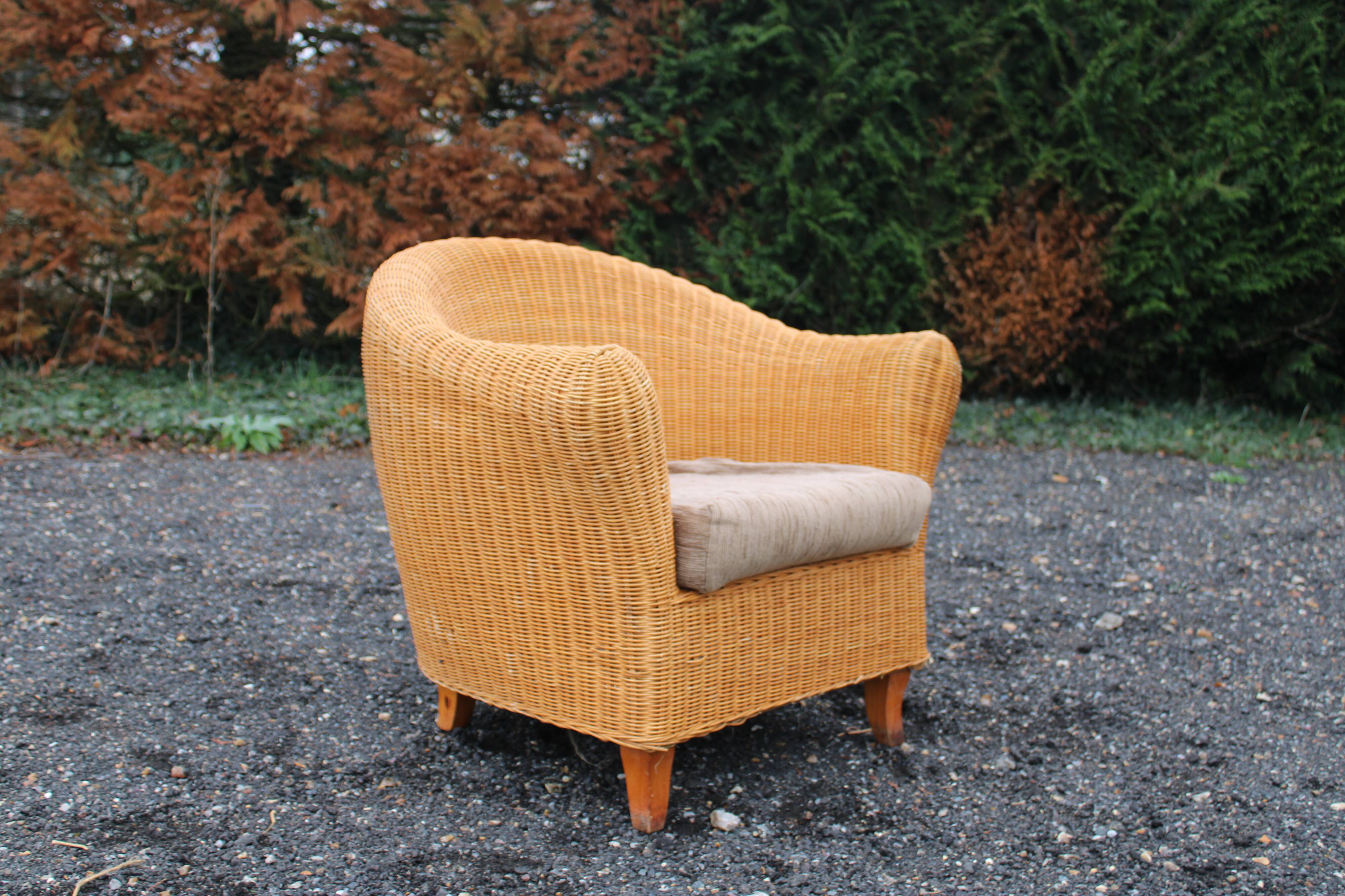 Wicker armchair