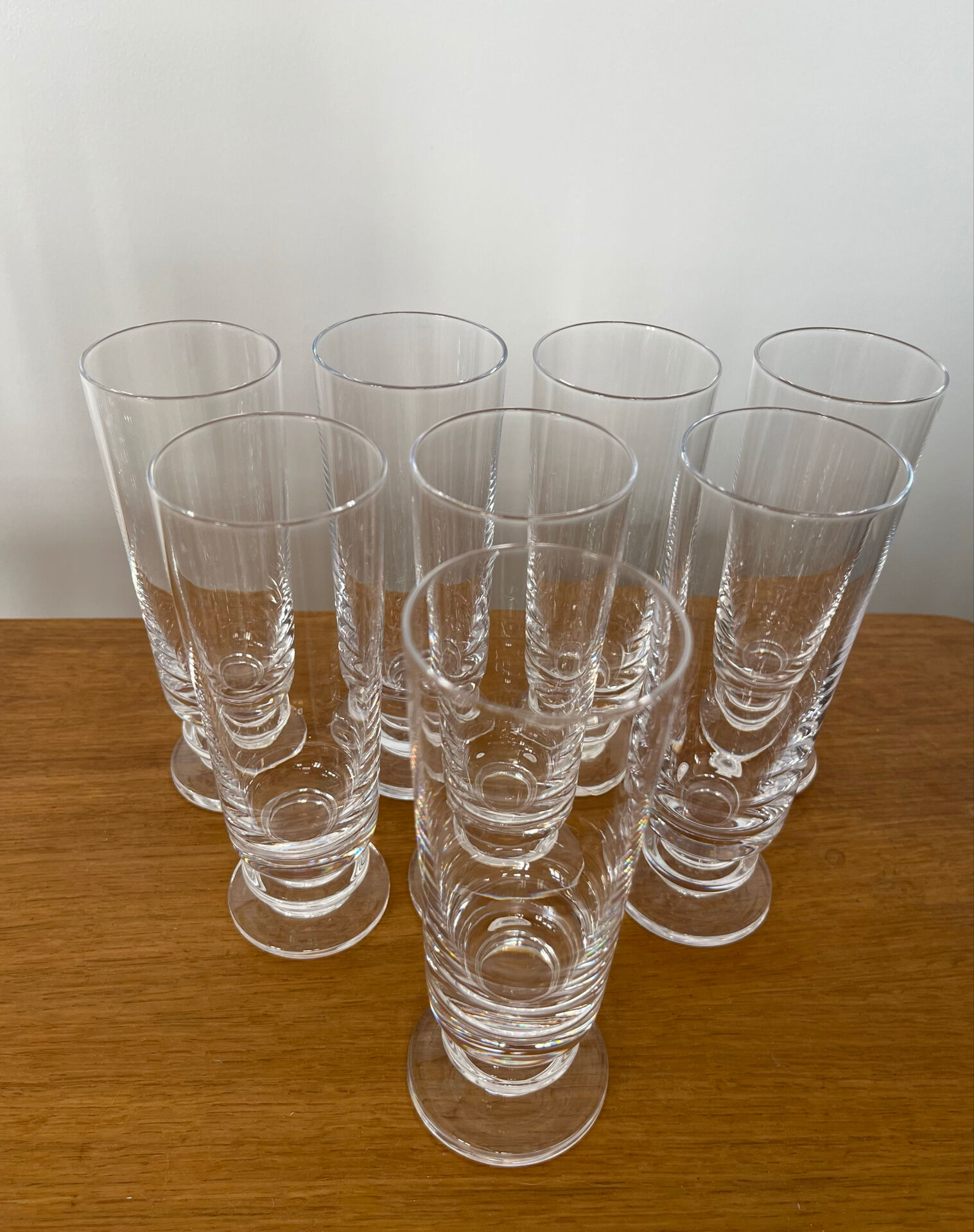 Set 8 flûtes cristal Sèvres années 70